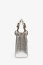Christian Dior 2017 Limited Edition Silver Chrome Lizard Mini Lady Dior