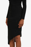 Miaou Black Titled Midi Skirt Size S