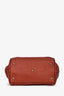 Fendi Red Leather Selleria Top Handle Bag