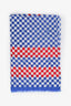 Louis Vuitton Blue/Red Check Cotton Silk Shawl