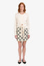 Gucci 2019 Cream/Black GG Tweed Mini Skirt Size 40