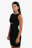 Helmut Lang Black Cut Out Mini Dress Size P