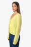 Ganni Neon Green Alpaca Blend Embellished Buttons Cardigan S