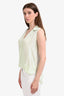 L'Agence Mint Draped Deep-V Neck Tank Size S