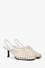 The Row White Leather Woven Mules Size 38