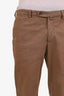 Loro Piana Brown Cotton Straight Leg Pants Size 50 Mens