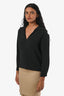 Gucci Black Collared V-Neck LS Shirt Size 40