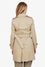 Burberry Beige Midi Belted Trench Coat Size 2