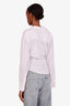 Jacquemus White Cotton Tie Detailed Full Sleeve Cropped Shirt Size 34