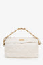Pre-loved Chanel™ 2021 White Lambskin Hobo Bag GHW