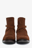 Gucci Brown Suede Buckle Ankle Boots Size 7.5 Mens