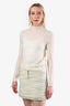Lisa Yang Ivory Cashmere Mock Neck Sweater Size 2