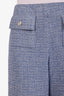 Maje Blue Tweed Wide Leg Pants Size 42