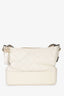 Pre-loved Chanel™ 2018 White Quilted Leather 'Gabrielle' Hobo Bag