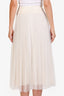 Christian Dior White Polka Dot Tulle Midi Skirt Size 2