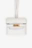 Hermès White Swift Leather Kelly Festival Charm