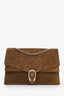 Gucci Brown Suede GG Debossed Large Dionysus Shoulder Bag
