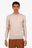 Pal Zileri Grey Silk Crewneck Sweater Size 50 Mens