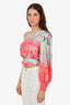 Elisabetta Franchi Multicolour One Shoulder Long Sleeve Top Size 42