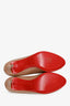 Christian Louboutin Nude Patent Leather Peep Toe 85mm Heels Size 41