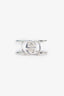 Gucci Sterling Silver GG Open Band Ring