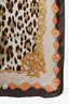Roberto Cavalli Brown/Cream Leopard Multiprint Silk Scarf