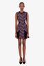 M Missoni Black Multicolour Printed Knee-Length Dress Size 0