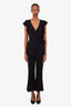 A.L.C Black 'Wilder' Wrap Jumpsuit Size 2