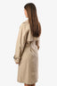 Gucci Beige Cotton Double Breasted Belted Trench Coat Size 38