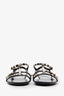 Valentino Black Jelly Rockstud Cage Sandals Size 36