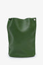 Bottega Veneta Green Leather Medium Knot Bucket Bag