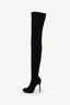 Christian Louboutin Black Suede Over The Knee 120 Heeled Boots Size 37