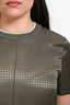Rag & Bone Green/Yellow 'Ali' Houndstooth Short Sleeve Mini Dress Size M