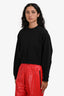 Acne Studios Black Cotton Cropped Sweatshirt Size XXS
