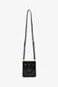 Prada Black Leather Small Double Handle Tote with Strap