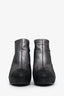 Pre-loved Chanel™ Gunmetal/Black Cap Toe Ankle Booties Size 41.5