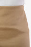 Prada 2010 Camel Wool Angora Cashmere Ruffled Hem Pencil Skirt Size 36