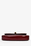 Gucci Maroon Leather 'Bamboo Night' Small Clutch on Chain