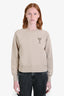 Ami Paris Beige 'Ami de Coeur' Sweatshirt Size XXS
