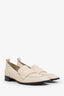 Aeyde Cream Leather Square Toe Loafer Size 40.5