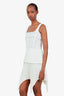 Dion Lee White Truss Pleat Asymmetric Mini Dress Size 6