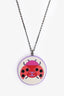 Pre-loved Chanel™ Silver Toned Enamel Lady Bug Pendant Necklace