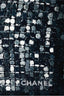 Pre-loved Chanel™ Black/White Silk Pixelated CC Scarf