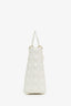 Christian Dior 2018 White Cannage Lambskin Large Lady Dior