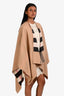 Burberry Tan/House Check Merino Wool Reversible Cape