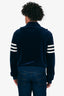 Gucci x Adidas Navy Velour Zip Up Jacket Size XL Mens