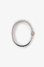 Hermès Silver Tone Black/White Enamel Horse Hinged Bracelet