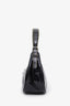 Prada Black Patent Leather Vernis Rayures Buckle Shoulder Bag