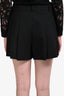 Helmut Lang Black Pleated Shorts Size 10