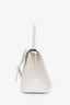 Delvaux White Leather Brillant Mini S Top Handle with Strap